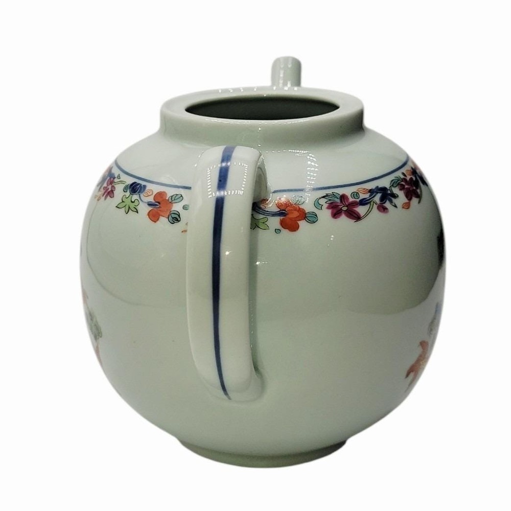 Puiforcat Limoges France Kiang She Porcelain Teapot Chinese Fish Motif 8" No Lid - Picture 4 of 8